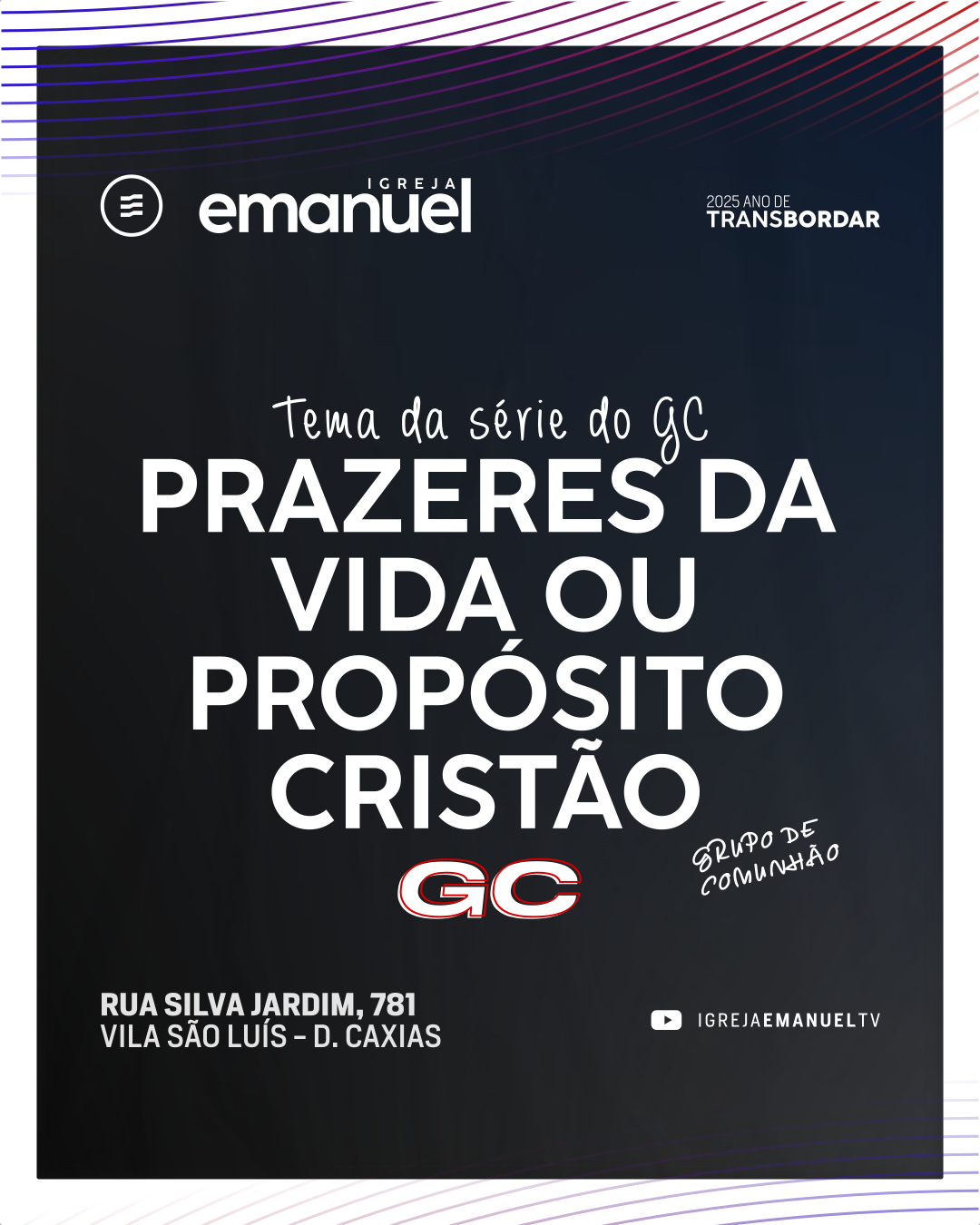 VIVER PELO PRAZER DA VIDA OU PROPÓSITO CRISTÃO. (Por: Michelle Silva)